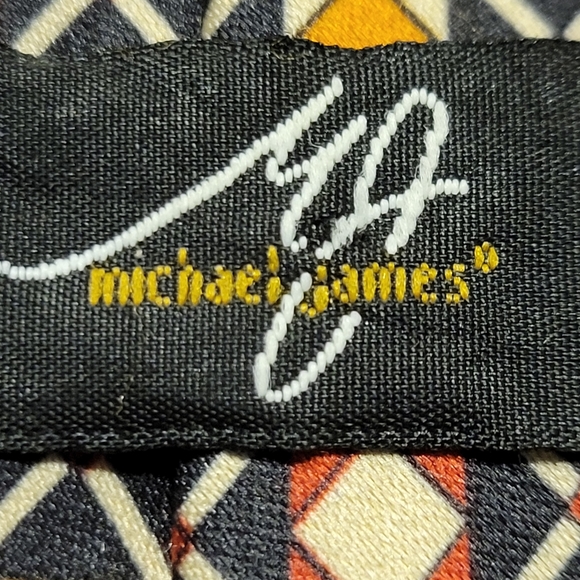 Vtg Michael James Clip On Tie - Picture 5 of 6